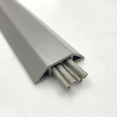 THAMBA Light Duty Floor Cord Cover Cable Protector Protect Cords and Prevent a Trip Hazard 65 Foot Length Cord Management, Cord Concealer, Cord Hider Floor and Cable Raceway (Color : Gris, Size : L)