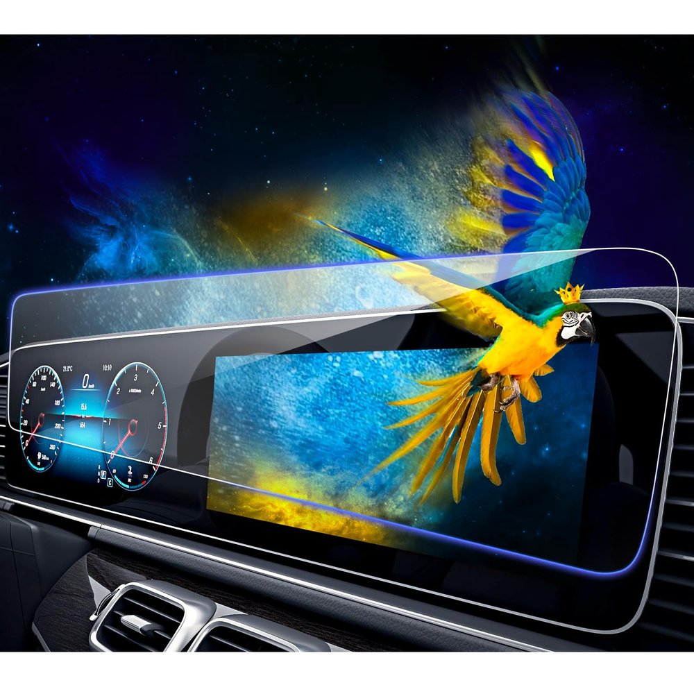 EUEKY for 2025 2026 GLE 350 Screen Protector Touchscreen 2020-2023 2024 2025 Mercedes Benz GLE GLS 450 580 2021-2024 AMG GLE 53 E-Class Display Navigation Tempered Glass Protective Film 2019-2024 G-Glass