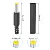 PATIKIL 5.5x2.5mm DC Male Plug Power Supply Ends, 4 Pack DIY DC Barrel Connector Replacement with Heat Shrink Tube, Yellow view 2