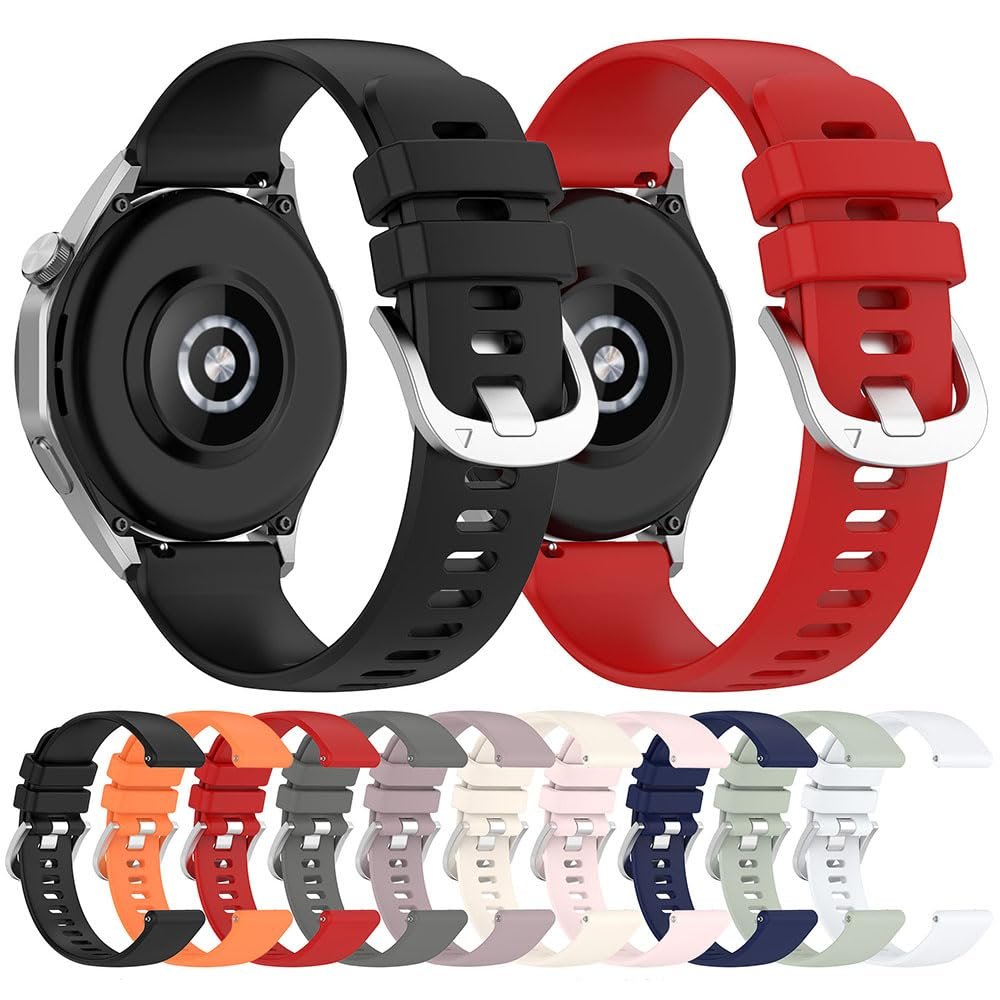 AISPORTS 5 Pack Compatible for Garmin Venu 3S/2S Band Silicone, 18mm Quick Release Watch Band Soft Breathable Silicone Sport Wristband Metal Buckle Replacement Band for Garmin Rey/Captain Marvel