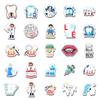 50 Pack Pcs Funny Dentist Stickers for Water Bottles Waterproof Vinyl Laptop Luggage Planner Scrapbooking Dental Sticker Packs Adults Teens Girls Boys Kids Aesthetic Small Decals view 3