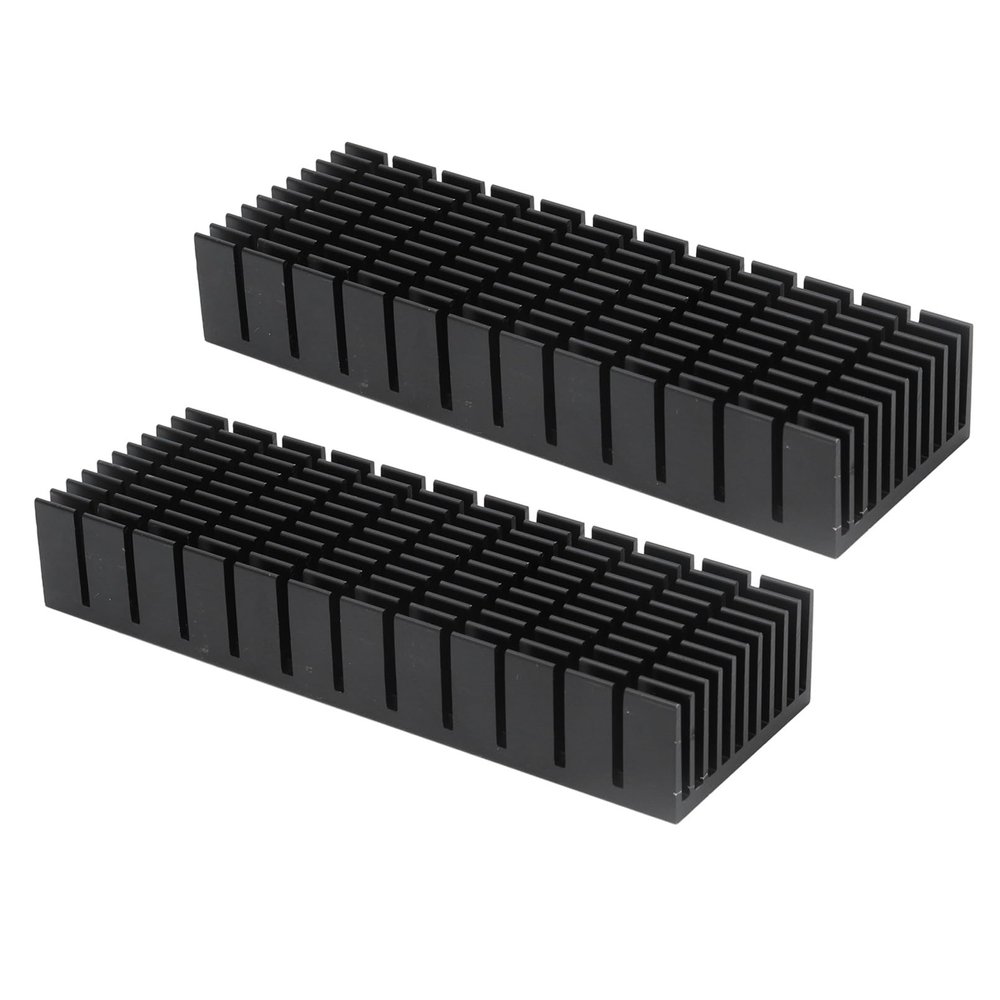 QANYEGN 2Pcs Cooling Fins, 120x40x20mm Aluminum Heatsink, Heat Sink Module Diffusion Cooler for Electronic Applications(Without Adhesive Backing)