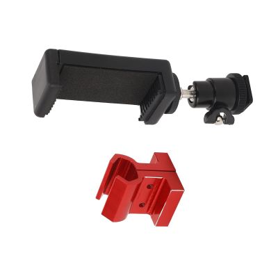 VGEBY Universal Phone Mount for TQi Adjustable Stable Transmitter Phone Mount for Phones Over 5.5 Inch (Red)