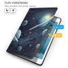 Moon Stars and Planets Printed Tablet Case for Ipad 7th Generation 10.2", Pu Leather Non-Slip Tablet Cases Shockproof Stand Cover with Auto Sleep/Wake Cover view 3