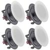 Vaiyer Set of 4 Frameless 5.25 Inch 8 Ohm 200 Watts Speakers, Flush Mount in-Wall in-Ceiling 2-Way Mid Bass Woofer Speakers - Perfect for Home, Office, Kitchen, Living Room view 1
