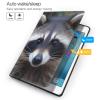 Little Raccoon Face Printed Tablet Case for Ipad Air3 10.5"/Ipad Pro 10.5", Pu Leather Non-Slip Tablet Cases Shockproof Stand Cover with Auto Sleep/Wake Cover view 3