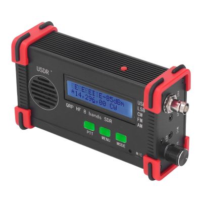 8 Band SDR QRP SSB CW Transceiver with Handheld Microphone, Complete Accessories, Aluminum Shell, Simple Installation, Full Mode Support, Plug Voltage 100-240V (US Plug)