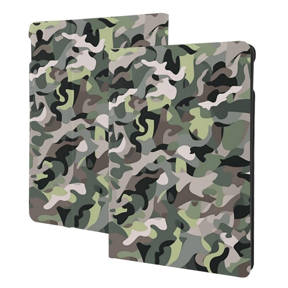 Abstract Camouflage Printed Tablet Case for Ipad Air3 10.5"/Ipad Pro 10.5", Pu Leather Non-Slip Tablet Cases Shockproof Stand Cover with Auto Sleep/Wake Cover