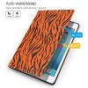 Tiger Stripes Orange Pattern Printed Tablet Case for Ipad 7th Generation 10.2", Pu Leather Non-Slip Tablet Cases Shockproof Stand Cover with Auto Sleep/Wake Cover view 3