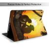 Cute Couple Monkey Printed Tablet Case for Ipad 7th Generation 10.2", Pu Leather Non-Slip Tablet Cases Shockproof Stand Cover with Auto Sleep/Wake Cover view 2