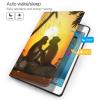 Cute Couple Monkey Printed Tablet Case for Ipad 7th Generation 10.2", Pu Leather Non-Slip Tablet Cases Shockproof Stand Cover with Auto Sleep/Wake Cover view 3