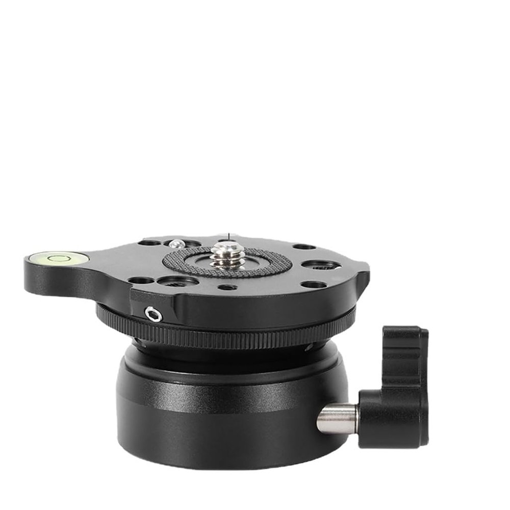 NovelGoal Plate Horizontal Adjustment 3/8 1/4 Screw Aluminum Monopod Tripod Head Leveling Base Compatible with Canon Nikon Sony DSLR Camera (3/8 Screw)