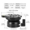 NovelGoal Plate Horizontal Adjustment 3/8 1/4 Screw Aluminum Monopod Tripod Head Leveling Base Compatible with Canon Nikon Sony DSLR Camera (3/8 Screw) view 2
