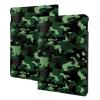Green Camo Printed Tablet Case for Ipad 7th Generation 10.2", Pu Leather Non-Slip Tablet Cases Shockproof Stand Cover with Auto Sleep/Wake Cover view 1