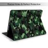 Green Camo Printed Tablet Case for Ipad 7th Generation 10.2", Pu Leather Non-Slip Tablet Cases Shockproof Stand Cover with Auto Sleep/Wake Cover view 2