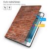 Red Brick Wall Texture Printed Tablet Case for Ipad Air3 10.5"/Ipad Pro 10.5", Pu Leather Non-Slip Tablet Cases Shockproof Stand Cover with Auto Sleep/Wake Cover view 3