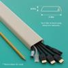 D-Line TV Wall Mount Cord Hider, Hide Mounted TV Cables, Wire Covers, Self Adhesive Cover for Cords, Paintable, Low Profile, Seamless Cable Raceway - 2X 2.36in W x 0.59in H x 15.7in L - Beige view 3