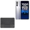 BoxWave Keyboard Compatible with Tecno Pova 3 - SlimKeys Bluetooth Keyboard with Trackpad, Portable Slim TouchPad - Jet Black view 1