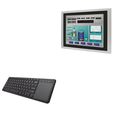 BoxWave Keyboard Compatible with AIS HMI-TCND0U-12AC - MediaOne Keyboard with TouchPad, USB Fullsize PC Wireless TrackPad - Jet Black