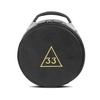 33RD DEGREE SCOTTISH RITE CROWN CAP CASE -IMITATION BLACK LEATHER MACHINE EMBROIDERYL LOGO view 1