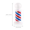 minkissy Barber Signs Pole Light Small Barber Light Pole Shop Supply Emblems Plastic White 20CM (No Batteries Included) view 2