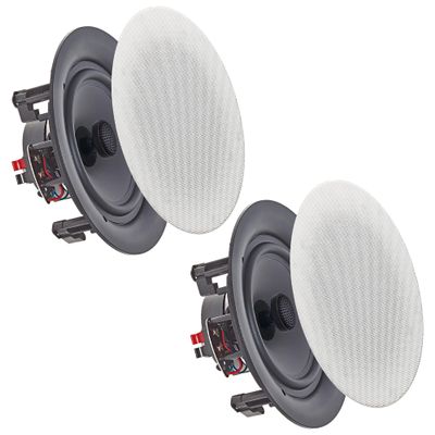 Vaiyer Set of 2 Frameless 6.5 Inch 400 Watts (Per Pair) Ceiling Speakers for Home Theater System, Flush Mount in-Wall in-Ceiling 2-Way Mid Bass Woofer - Perfect for Office, Kitchen, Living Room