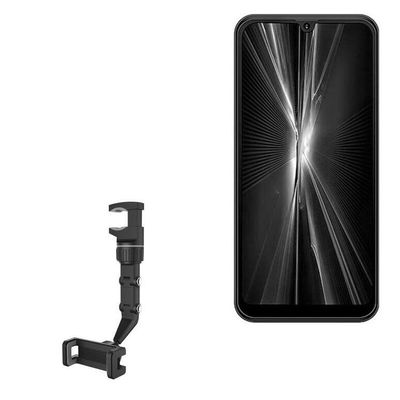 BoxWave Car Mount Compatible with Energizer Ultimate U608s - Rearview Mirror Car Mount, Rear View Mirror Adjustable GPS Car Mount - Jet Black