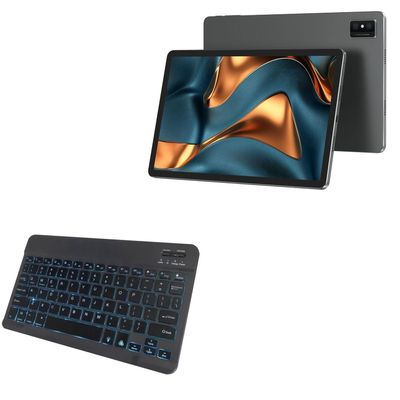 BoxWave Keyboard Compatible with Vastking Kingpad S20 (14.1 in) - SlimKeys Bluetooth Keyboard - with Backlight, Portable Slim LED 7 Colors - Jet Black