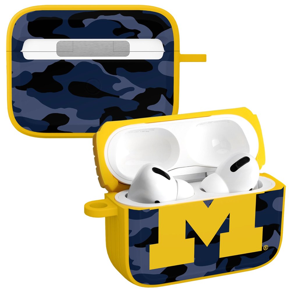 Affinity Bands Michigan Wolverines HDX Case Cover Compatible with Apple AirPods Pro 1 & 2 (Camo)