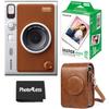 Fujifilm Instax Mini EVO Hybrid Brown Instant Camera Bundle with Case Compatible with Fujifilm Instax Mini EVO + Fujifilm Instax Mini Twin Pack Instant Film (16437396) view 1