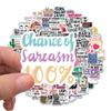 100 Sarcastic Stickers - Funny Quote Stickers for Adults - Offense-Free, Suitable for Water Bottle, Laptop, Phone, Hard Hat, Bumper & More - Funny Gifts for Adults view 3
