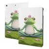 Cute Funny Frog Doing Yoga Printed Tablet Case for Ipad 7th Generation 10.2", Pu Leather Non-Slip Tablet Cases Shockproof Stand Cover with Auto Sleep/Wake Cover view 1