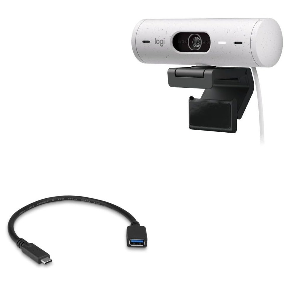 BoxWave Cable Compatible with Logitech Brio 500 - USB Expansion Adapter, Add USB Connected Hardware to Your Phone