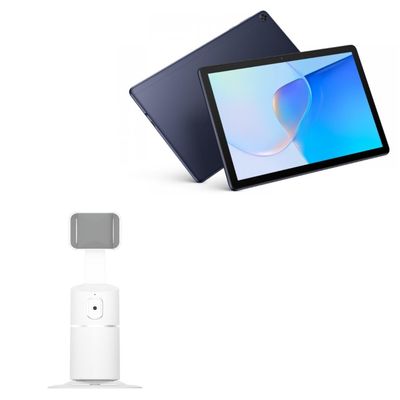 BoxWave Stand and Mount Compatible with Huawei MatePad C5e - PivotTrack360 Selfie Stand, Facial Tracking Pivot Stand Mount - Winter White