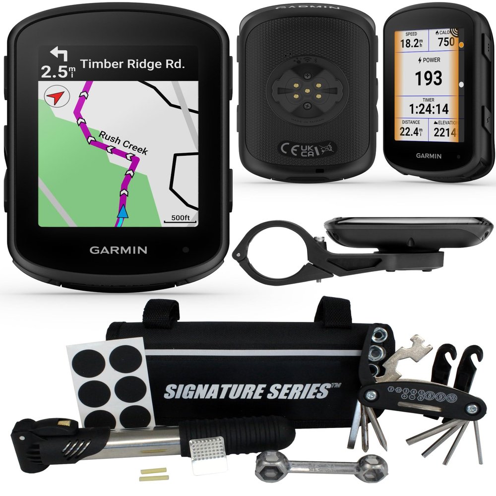 Garmin Edge 840 Compact GPS Cycling Handheld Computer with Naviation and Signature Series Bike Kit