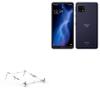 BoxWave Stand and Mount Compatible with Sharp Aquos sense5G - Pocket Aluminum Stand 3-in-1, Portable Multi Angle Viewing Riser - Metallic Silver view 1