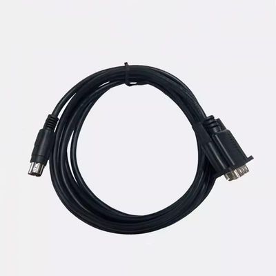 DOP-DVP for Touch Panel DOP Series, A Series, B Series Connecting DVP Series PLC Communication Cable, Touch Panel - PLC Interconnection Cable Black 3 Meters