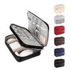 Shockproof Travel Electronics Organizer Bag, Waterproof Three-layer Cable Storage Bag for Cord, Power Bank, Earphone (Grey) view 2
