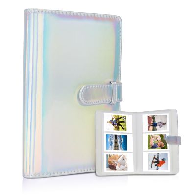 Riosin 108 Pockets Mini Album Compatible with Fujifilm Instax Mini film, Suitable for Instax Mini 12/11/7+/9/Evo/Link 2, 2x3"Photo Album for Canon ivy 2 Kpop Photocard (Magic Silver)