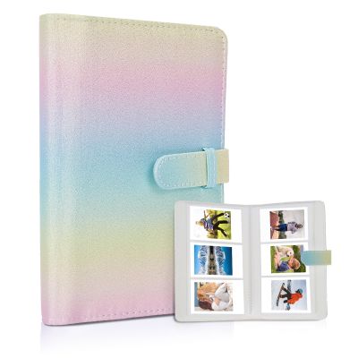 Riosin 108 Pockets Mini Album Compatible with Fujifilm Instax Mini film, Suitable for Instax Mini 12/11/7+/9/Evo/Link 2, 2x3" Photo Album for Canon ivy 2 Kpop Photocard (Shining Rainbow)