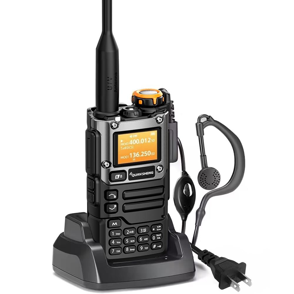 Quansheng UV-K5(8) 5W Ham Radio Handheld, Multi-Band VHF UHF Two Way Radio, Air Band Reception, NOAA Weather, USB-C, Walkie Talkie for Emergency Communication Camping (K6 Gen)