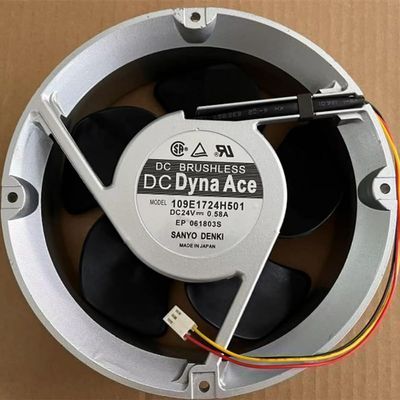 109E1724H501 24v 0.58A 3-Wire Aluminum Frame axial Fan