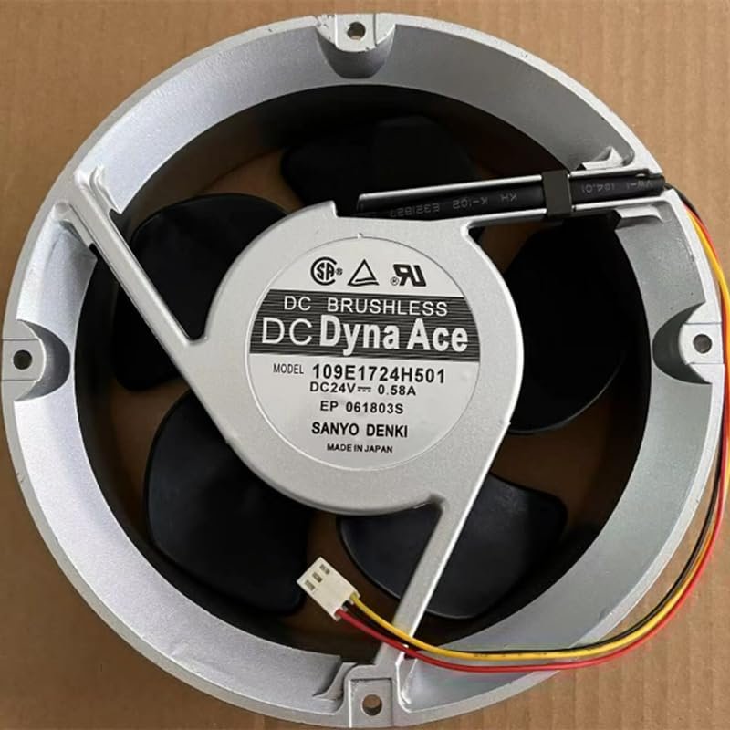 109E1724H501 24v 0.58A 3-Wire Aluminum Frame axial Fan