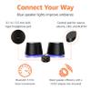 Amazon Basics Bluetooth Computer Speakers with USB 3.0 and Blue Lighting view 2