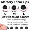 A-Focus [6 Pairs] Pixel Buds A-Series  Memory Foam & Silicone  Ear Tips, Soft Replacement Comfortable Earbuds Eartips Gel Compatible with Google Pixel Buds A-Series 532534 Black view 4