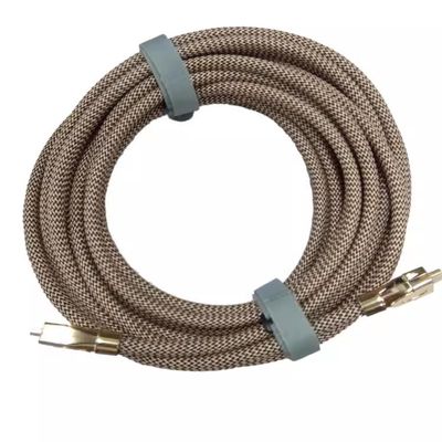 HDMI High Definition Cable 4K Thickened Tiger Stripe Computer TV Projector Connection Cable for Long Distance High Definition HDMI Signal Transmission Yellow 15 Meters