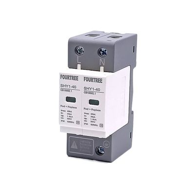 2P AC SPD Surge Protection 1020KA/2040KA /30KA60KA House Lightning Protector Low-Voltage Arrester Protective Device 230V 275V (Size : 2P 275V, Color : 10-20KA)