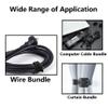 50 Pack Reusable Fastening Cable Straps and Cable Ties Set, Adjustable Multi-Purpose Hook Loop Securing Straps with Buckle, to Keep Cords Organized and Tidy - 8Inch view 4