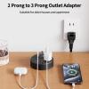 2 Prong Surge Protector Power Strip with 10ft Extension Cord & NTONPOWER 2 Prong Power Strip, 1875W/15A 2 Prong Extension Cord 10ft, 3 Outlets & 2 USB A & 2 USB C view 2