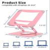 ALASHI Laptop Stand for Desk with 360 Rotating Base, Multi-Angle Adjustable Laptop Stands, Foldable Laptop Riser Compatible with 10 to 15.6 Inches PC Computer, Pink view 2